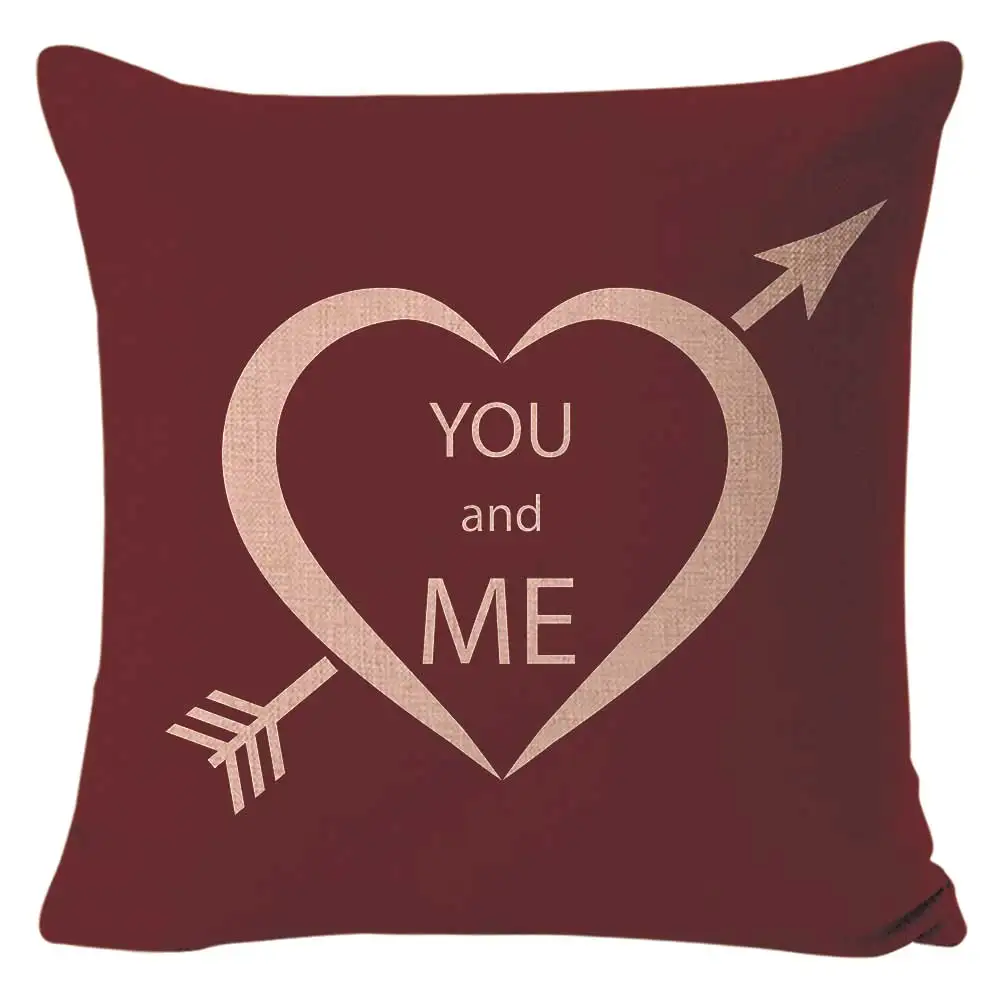 Чехол для подушки с надписью «Love Heart» для дивана, декоративная подушка для дома, чехол для подушки из хлопка и льна, чехол для подушки, Capa Almofada 45*45 см - Цвет: 10