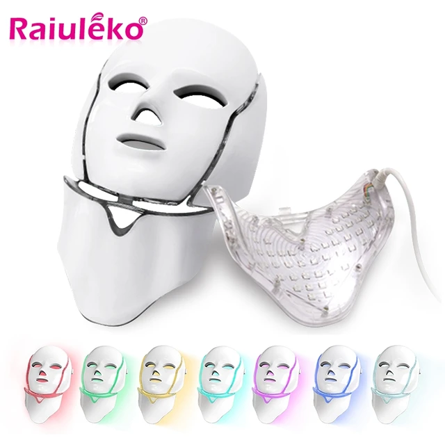 US $28.01  7 Colors Led Mask Korea Photon Therapy Spa Facial Masks Skin Rejuvenation Whitening Anti-wrinkle Fa