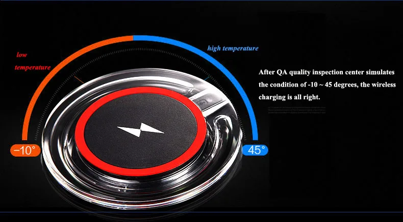 05Qi Wireless Charger Desktop phone charging Base Transparent USB Charging Pad
