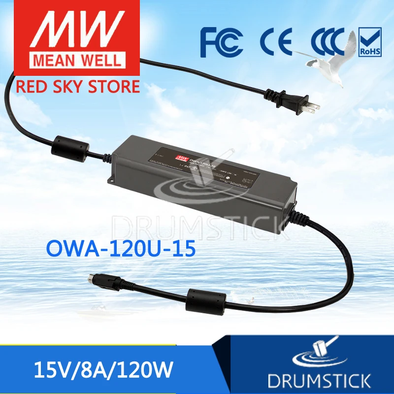 

MEAN WELL OWA-120U-15 15V 8A meanwell OWA-120U 15V 120W Single Output Moistureproof Adaptor USA Type