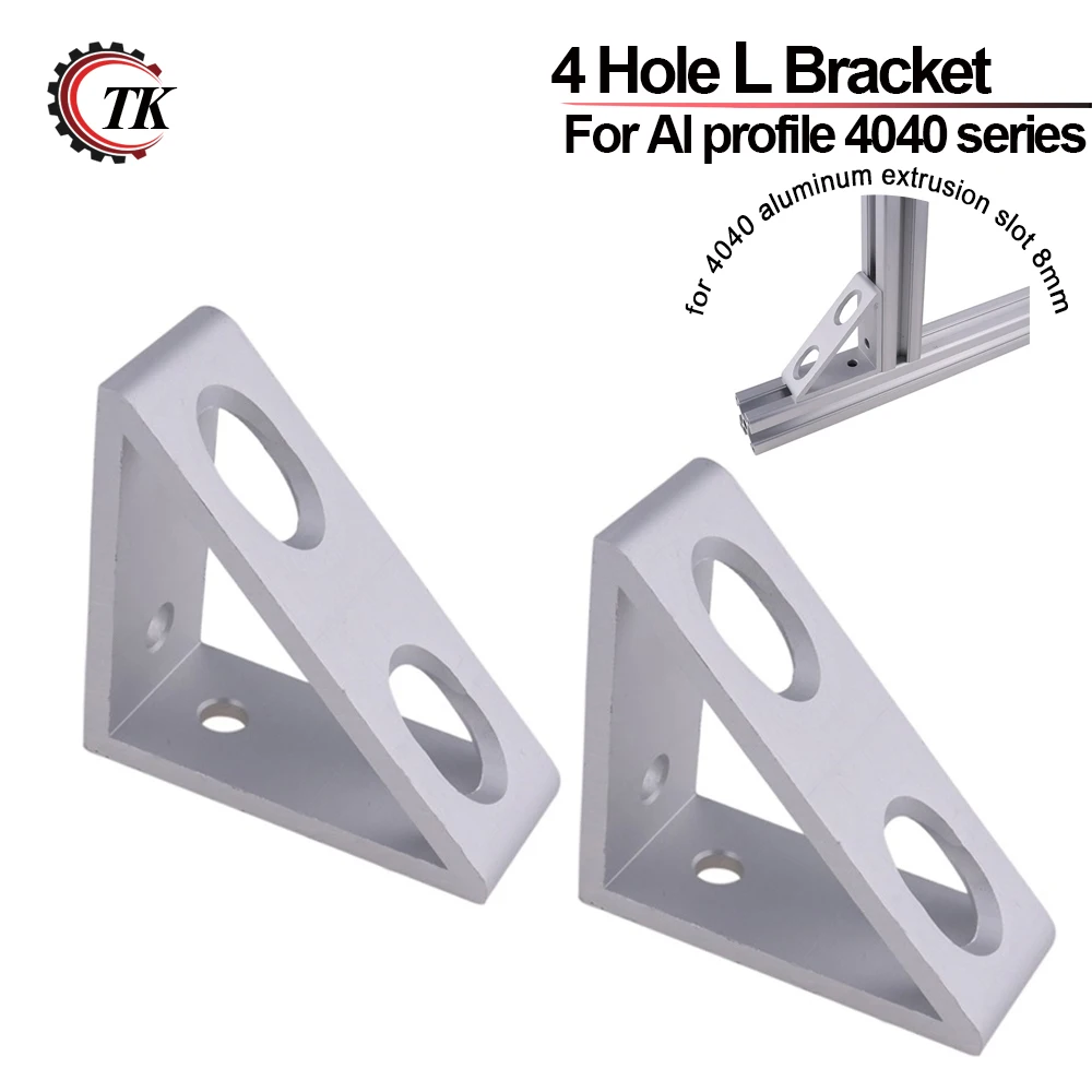 4 hole Inside Guesset Corner Angle L Brackets Fastener Fitting Round
