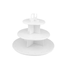 3-ярусный торт подставка круглый поп-леденец подставка для кекса Держатель Одежда для свадьбы, дня рождения события десерт украшения 42 Отверстия
