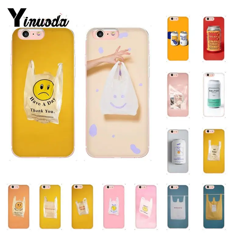 

Yinuoda Yellow aesthetic plastic bag Luxury High-end Protector Phone Case for iPhone X XS MAX 6 6s 7 7plus 8 8Plus 5 5S SE XR