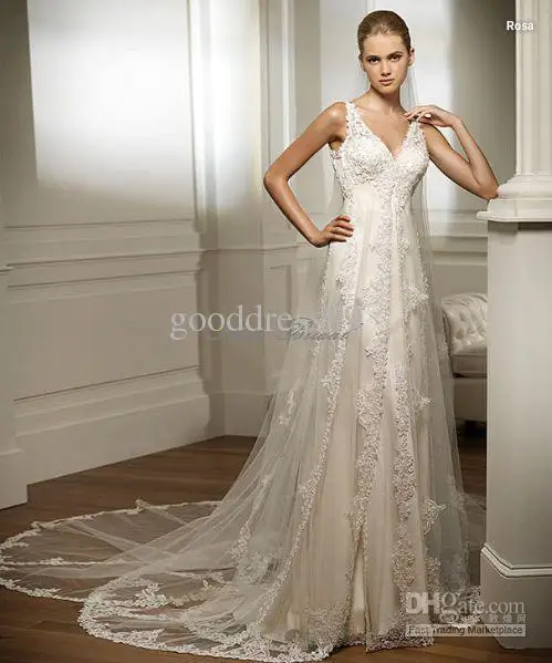 fashionable Sweep/Brush Spaghetti Empire Tulle wedding dresses Pageant Dress | Свадьбы и торжества