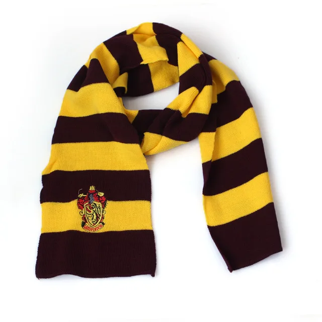 Теплый шарф-значок Harri Gryffindor Slytherin Hufflepuff Ravenclaw, шарфы, маскарадные костюмы для детей, подарок на Хэллоуин - Цвет: Красный