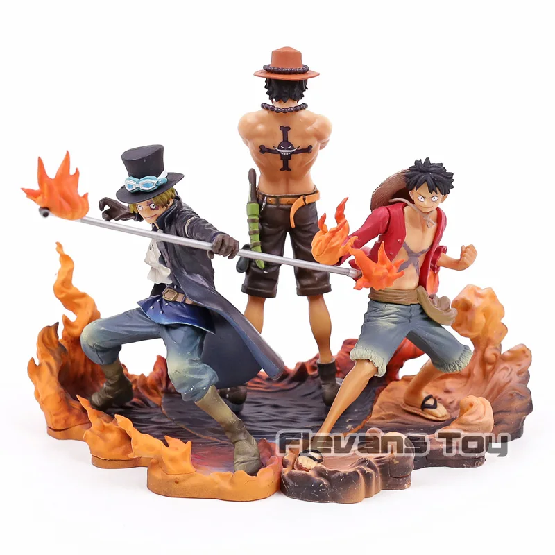 Banpresto Одна деталь DXF братство II Луффи Ace Сабо ПВХ Фигурки Коллекционная модель игрушки 3 шт./компл - Цвет: no box