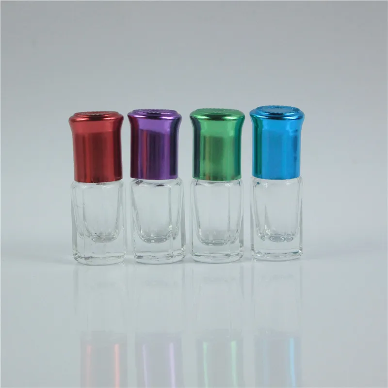 

12pcs/lot 3ml Colorful Thick Glass Roll On Essential Oil Empty Perfume Bottle Roller Ball