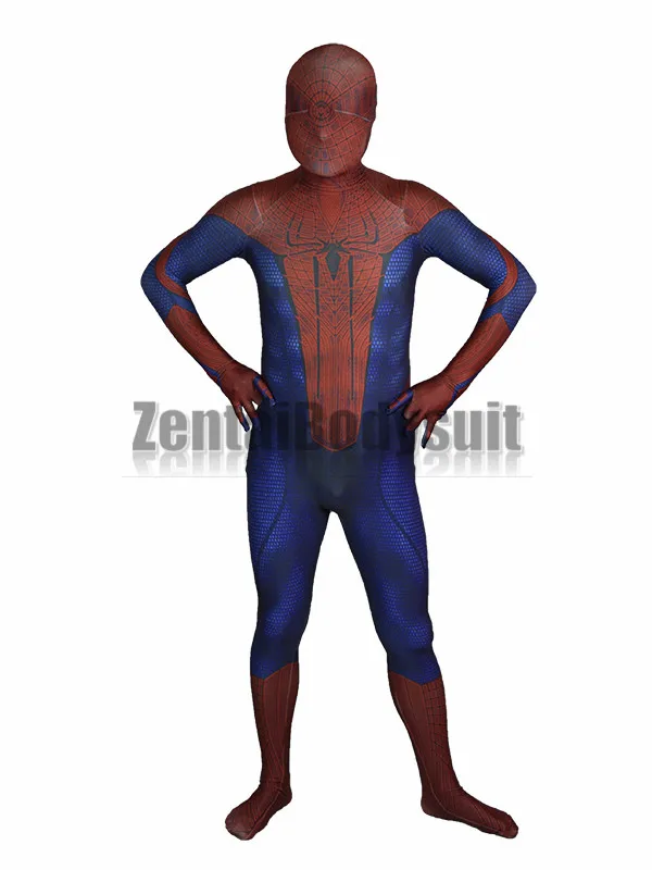 Потрясающий Spider-man костюм Человека-паука Suit-3D с принтом для косплея Zentai вечерние костюмы на Хэллоуин - Цвет: No eyes