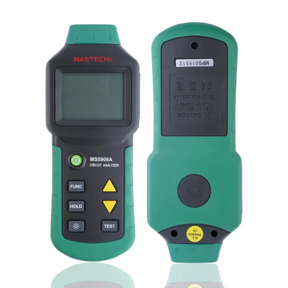 

1 pcs MASTECH MS5908 US Plug AC Low Voltage Line Fault GFCI Tester Analyzer 110V digital multimeter