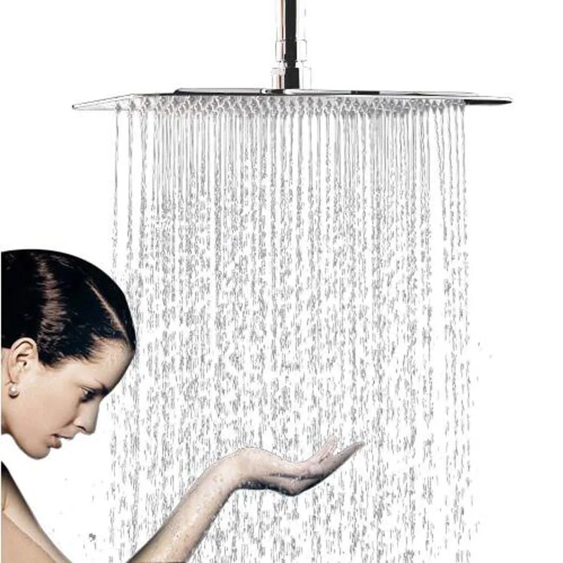 

20 Inch/24 inch Large Square Rain Showerhead Stainless Steel High Pressure Mount Shower Head Chrome Wall Mount Ceiling