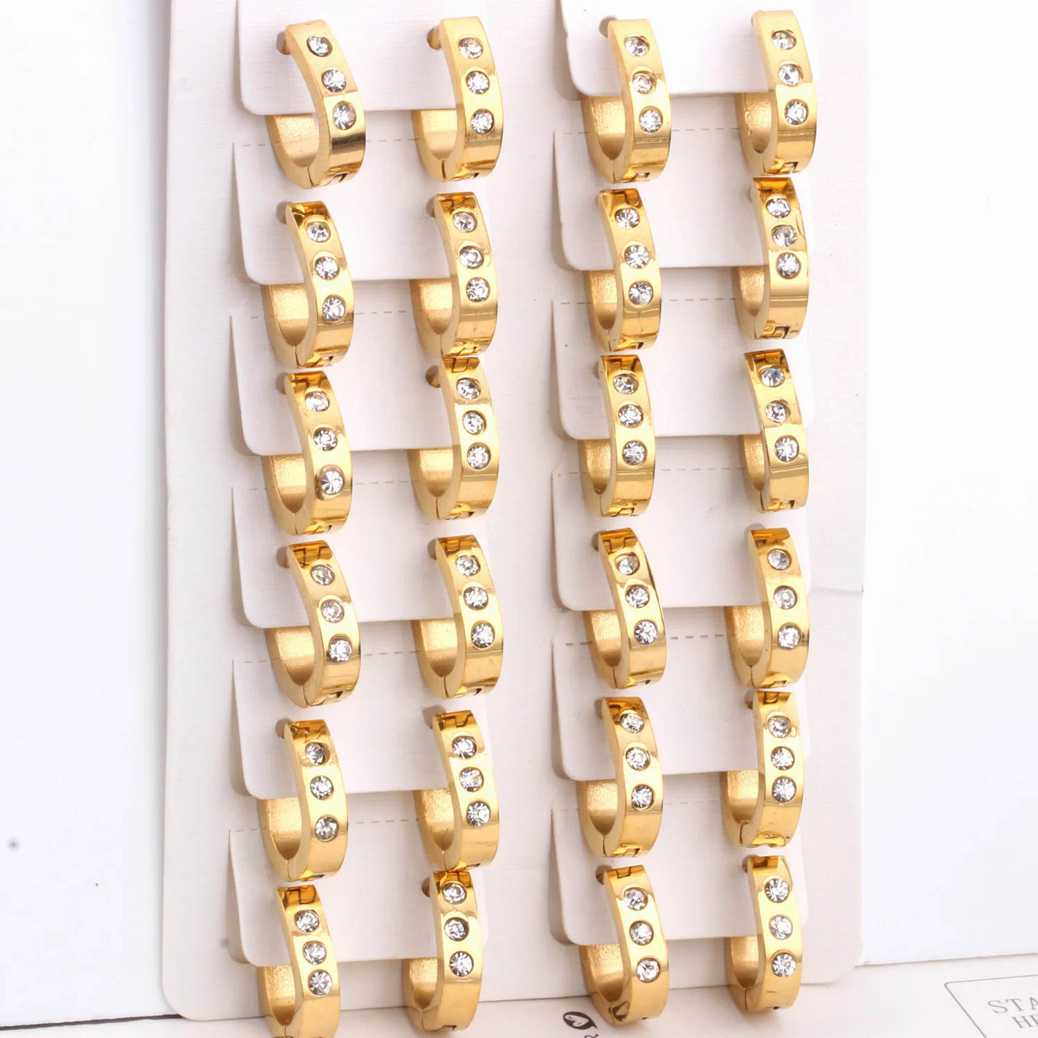 LUXUKISSKIDS 12 шт./лот золото Сталь 316L нержавеющая сталь циркон корейские ювелирные