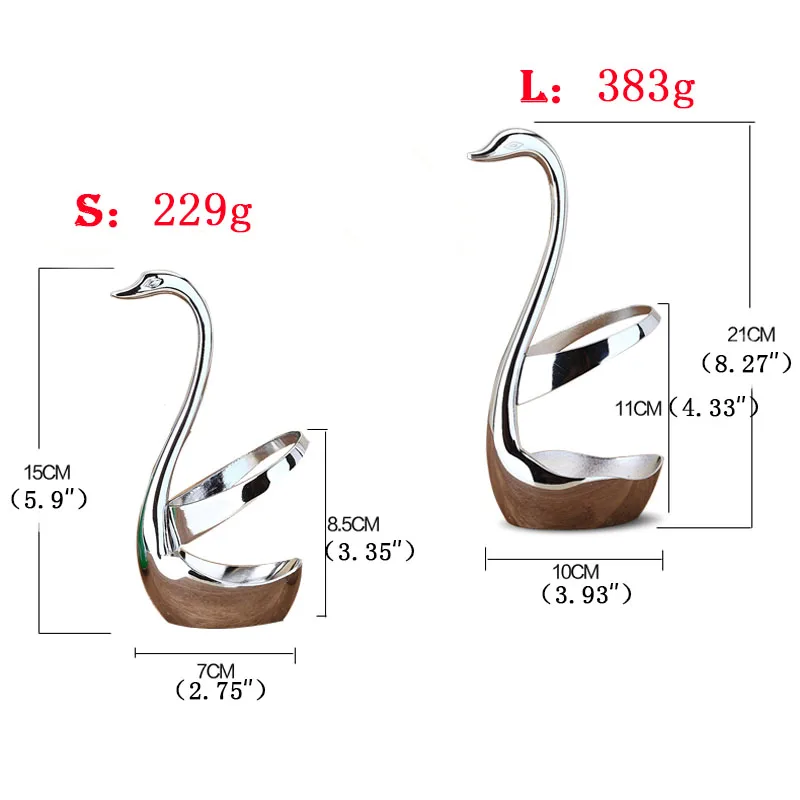 Серебряный кухонный стеллаж для столовых приборов элегантный держатель в форме лебедя цинковый сплав модное металлическое сиденье Лебедь палочки вилка ложка Стенд украшение дома