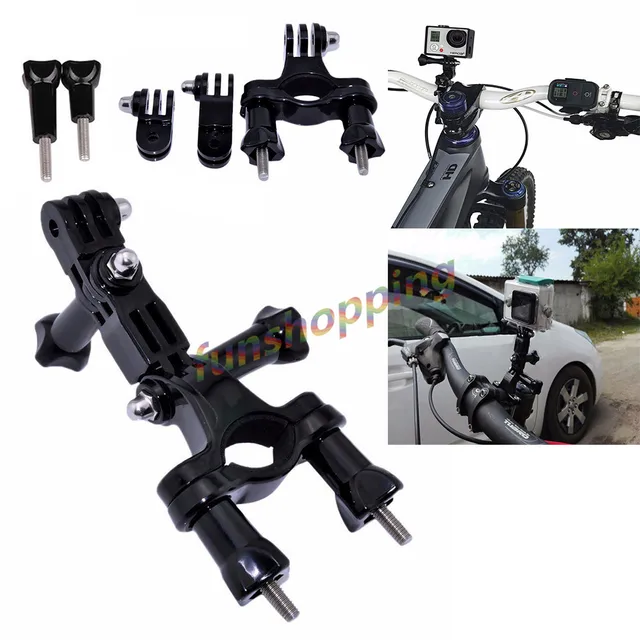 For Gopro Accessories Bike Bicycle Motorcycle Mount Handlebar Mount Adjust Tripod for Go Pro Hero 3+ 4 5 Xiaomi Yi II 4K Sjcam S