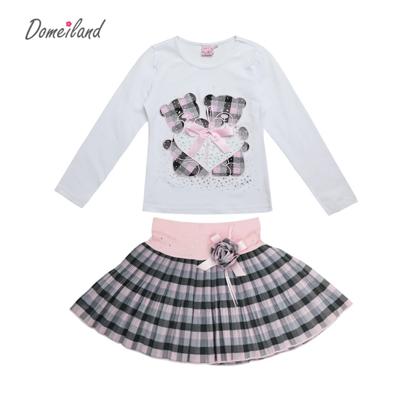 2017-Fashion-Spring-domeiland-Outfits-Sets-For-2-Pcs-Kids-Girl-Long-Sleeve-Cotton-Shirts-Tops-Plaid-Tutu-Skirts-With-Bow-Sets-1