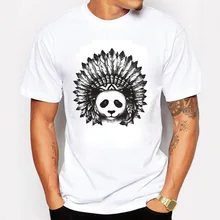 New Arrival Men's Fashion Panda Printed T shirt Cool Tops Short Sleeve Tees Men Clothing