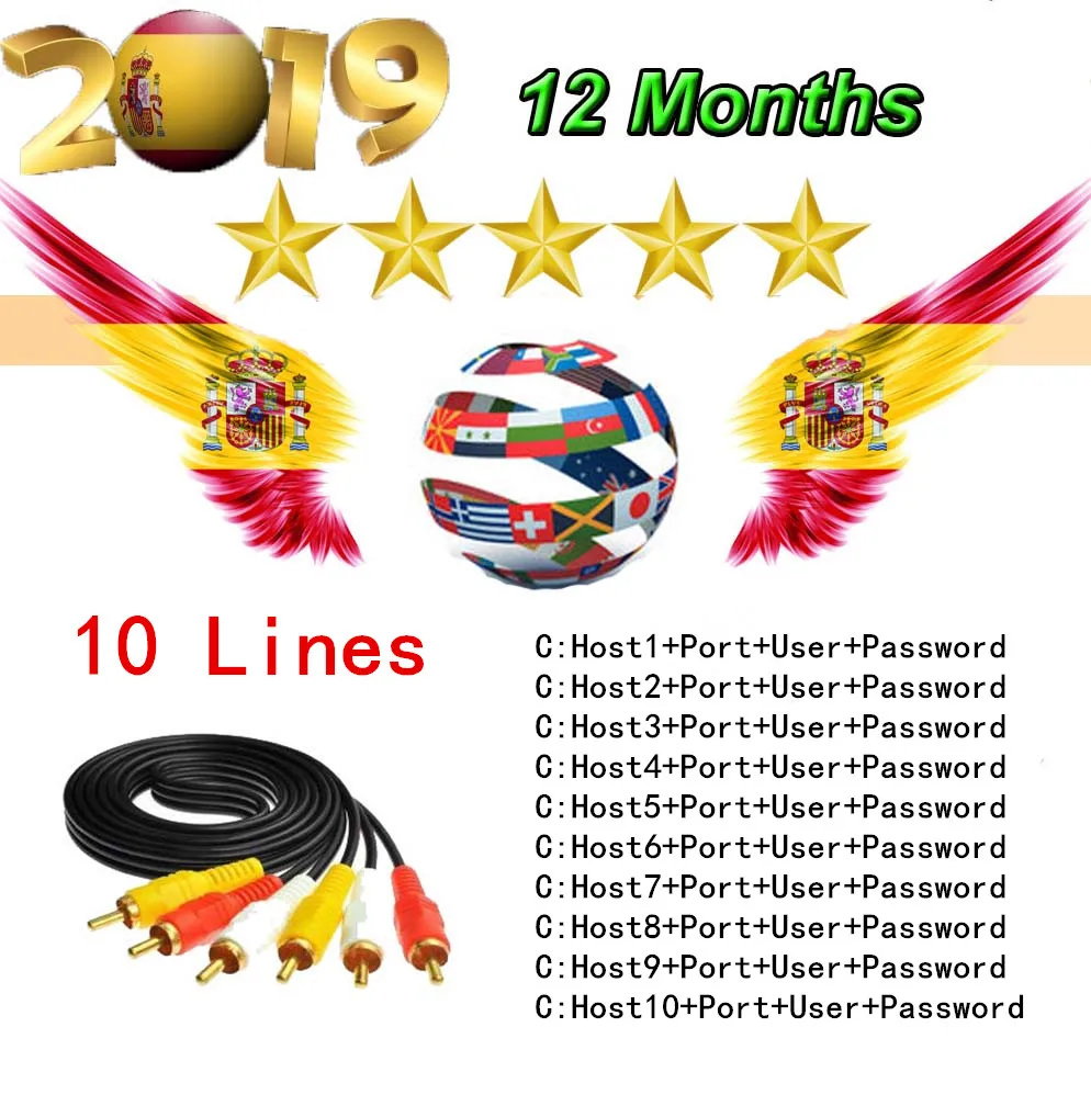 

Best Cccam 10 lines For 1 Year European France Portugal Spain CCccam HD Server For Freesat V7S HD V8 DVB S2 Receiver