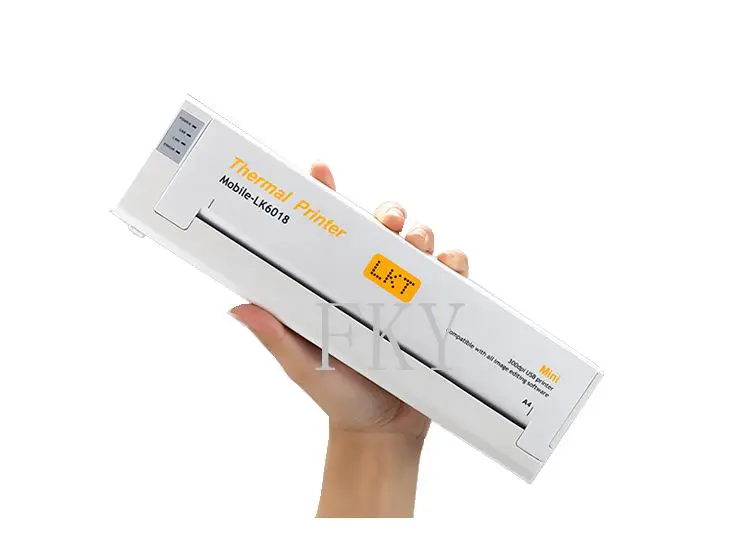 Papel Carro Portátil Impressora Térmica Novo Bolso 216mm Mini Escritório Móvel a4