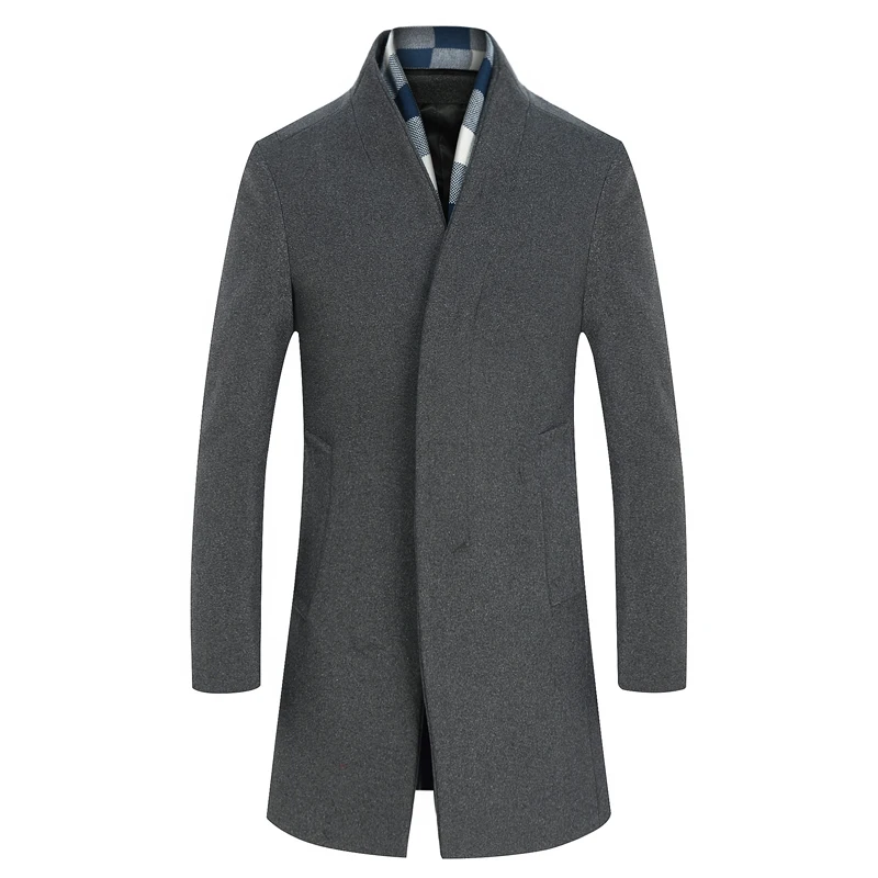 Мужская верхняя одежда, длинное шерстяное пальто, повседневное пальто, Осень-зима, удлиненное, простое, роскошное, ветровка, пальто, M-3XL