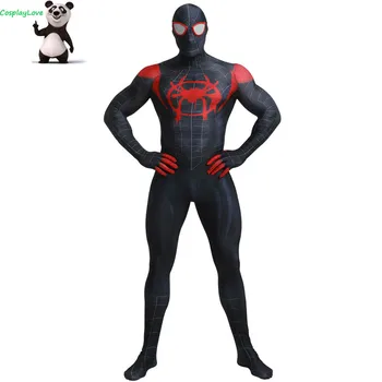 

CosplayLove Spider-Man: Into the Spider-Verse Black Spider-Man Cosplay Costume Jumpsuit Layca Zentai For Christmas CosplayLove