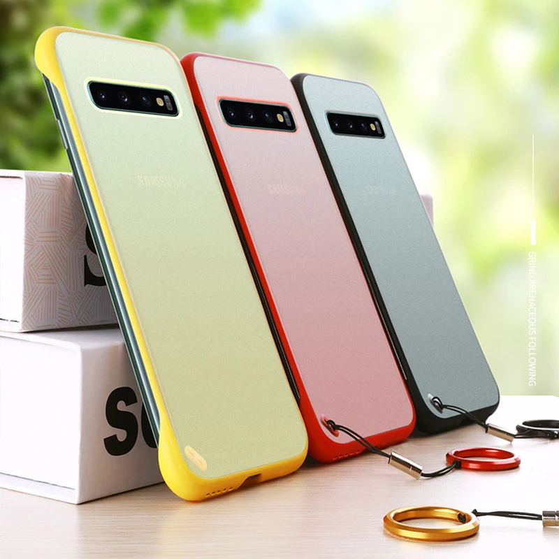 

A50 A60 A70 A80 Frameless Case for Samsung S10 S10E S8 S9 Plus Cases Ultra Thin Hard Matte Cover for Samsung Note 10 9 8 Fundas