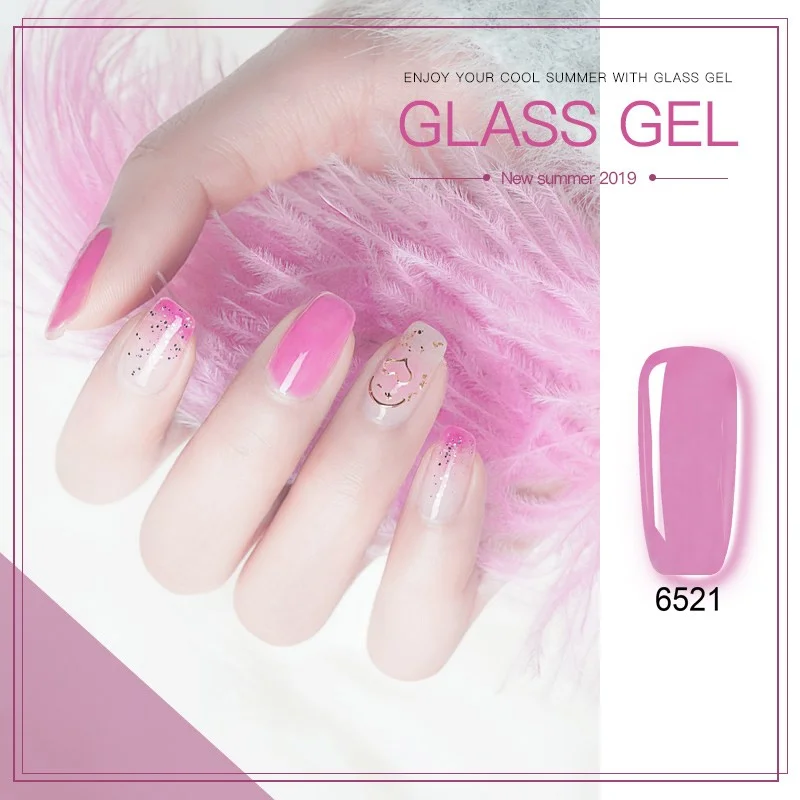 

Gelpolish Glass Gel 30 Days Long Lasting Gel Nail Artist UV Soak off Gels Polish 15ML 6 Pcs black bottle ibdgel brand