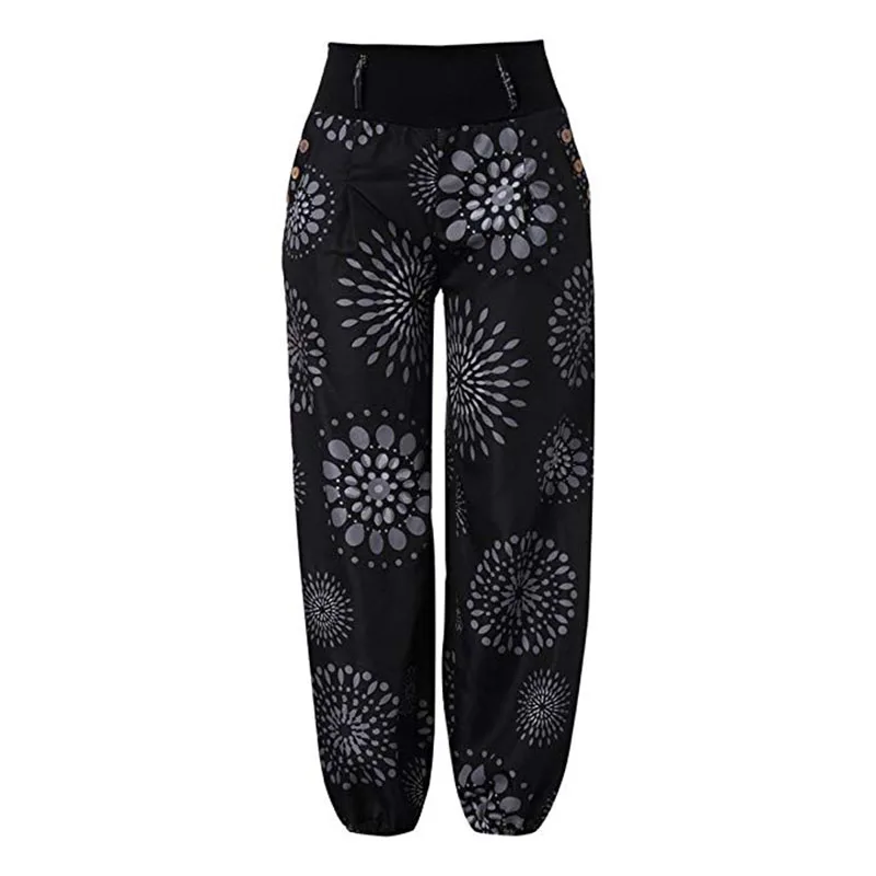 Harem Pants Women's Girls Plus Size Many Patterns Floral Pattern Long Sports Fitness Casual Trousers Bloomers Beach Yoga Pant (7)