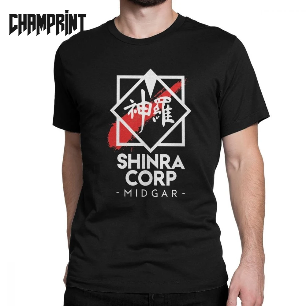 

Men's T-Shirts Final Fantasy Vintage Pure Cotton Tees Short Sleeve Cloud FF7 Video Game Strife Shinra Chocobo T Shirts