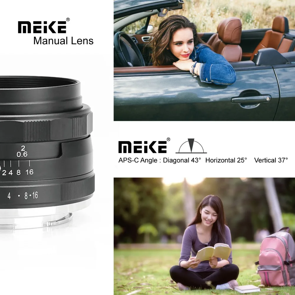Meike 35 мм f1.4 Большая диафрагма ручная фокусировка фотообъектив для Sony