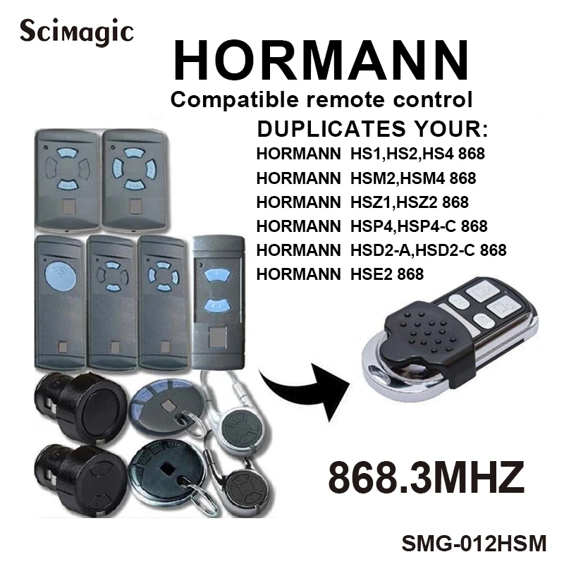 Replacement Remote Control For HORMANN HS2 HS4 Green buttons 26.995 MHz