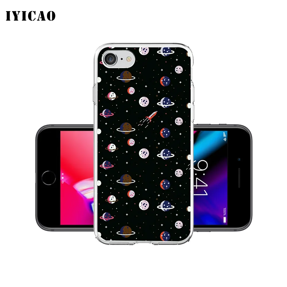 IYICAO niverse Planets Stars Мягкий силиконовый чехол для телефона iPhone X XR XS MAX 6 6s 7 8 Plus 5 5S SE TPU