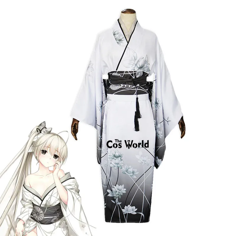 Летнее кимоно Yosuga no Sora Kasugano юката платье Униформа наряд аниме костюмы для