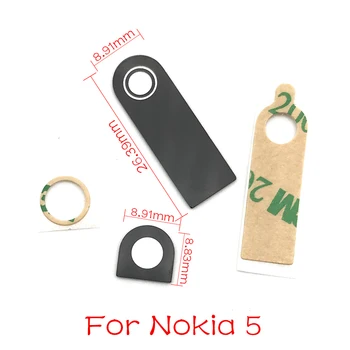 

100Pcs/lots Original For Nokia 5 Rear Back Camera Glass Lens With Glue