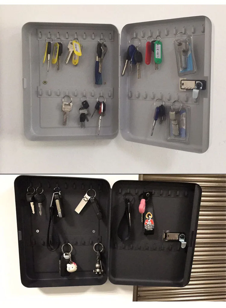 Wall Mounted Key Cabinet Password Lock Security Keybox Storage Box Contains 36 key card For Company Home Office Hanging Car Keys