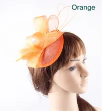 15colors elegant sinamay material fascinator wedding base headpiece birthday headwear cocktail hat suit for all season
