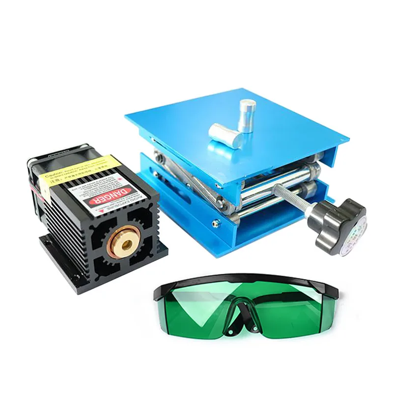 

7W Laser Head Blue Light Module Diode For CNC DIY Engraving Cutting Machine 450nm Focus Power DC 12V with Protective Glasses