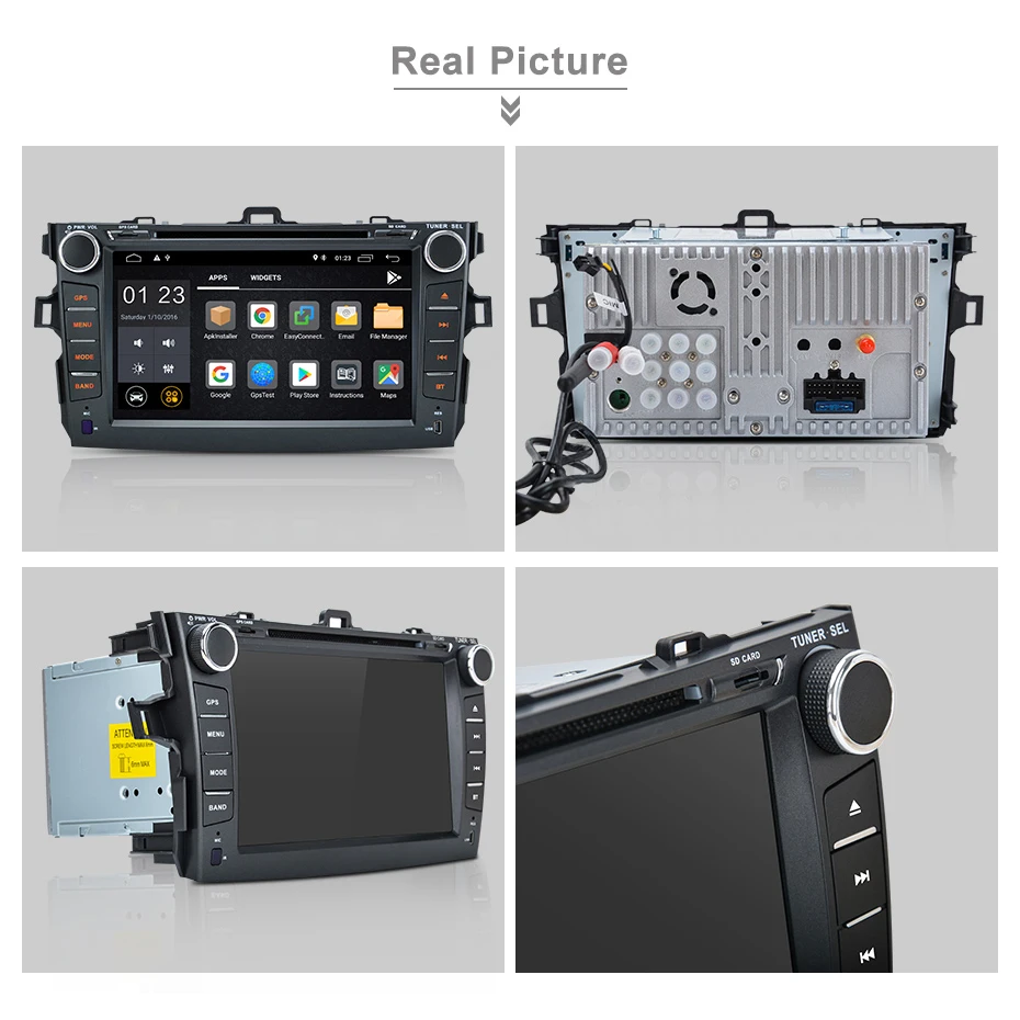 Excellent Android 9.1 Car Multimedia 2 Din 8 inch Auto Radio Mp5 Double Din Autoradio for For Toyota Corolla 2007-2011 GPS WIFI 47 3