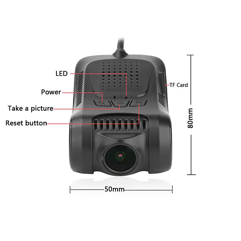 SLIVERYSEA видеорегистратор WiFi Full HD 1080P Автомобильный без экрана 170 градусов