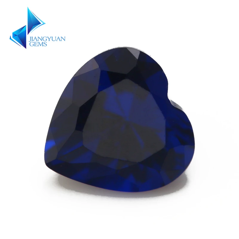 

Size 3x3mm~10x10mm 112# Blue Heart Shape Synthetic Spinel Blue Stone For Jewelry