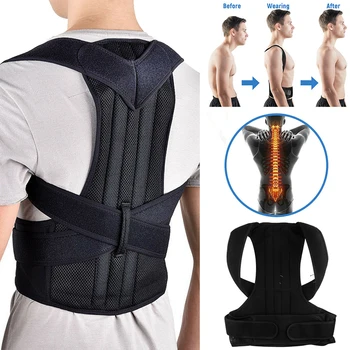Back Posture Corrector Shoulder Lumbar Brace Spine Support Belt Adjustable Adult Corset Posture Correction Belt Body Health Care