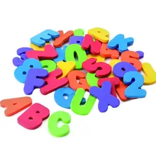 Useful 36 pcs learning educational stickers for baby during shower eva bath Alphanumeric Letters water coaxing