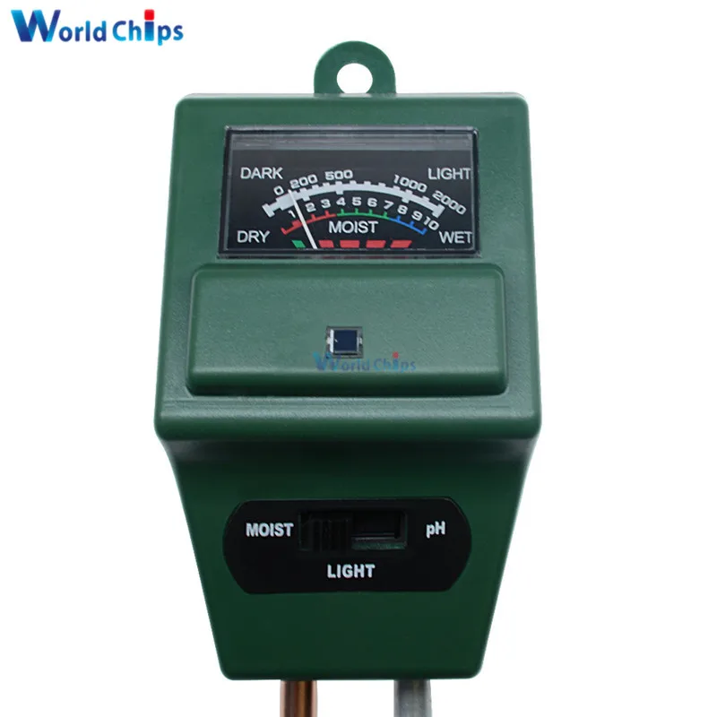

3 in 1 PH Soil Tester Water Moisture Test Light Meter Battery Soil Moisture meter for Garden Plant Flower Hydroponic Garden Tool