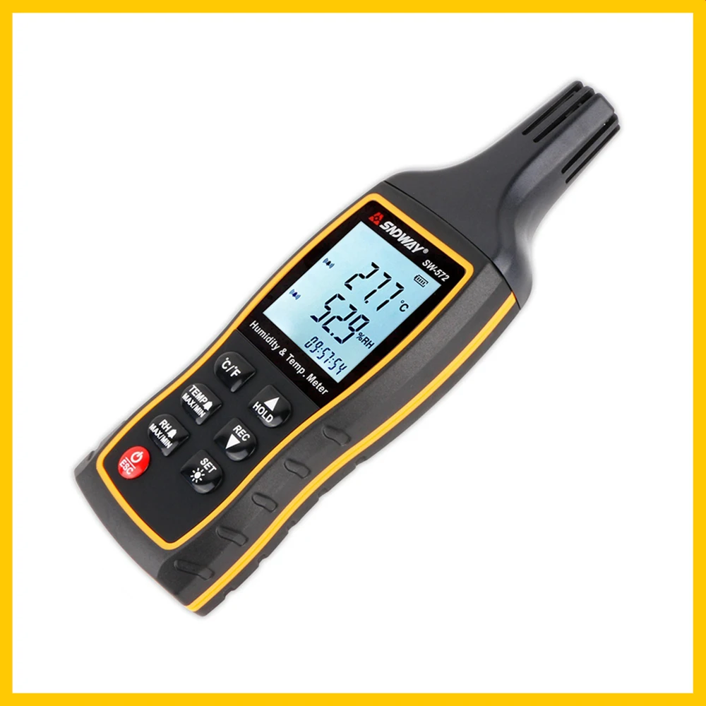 SNDWAY цифровой ЖК-термометр гигрометр комнатный Измеритель температуры и влажности тестер монитор с удержанием данных будильник SW-572
