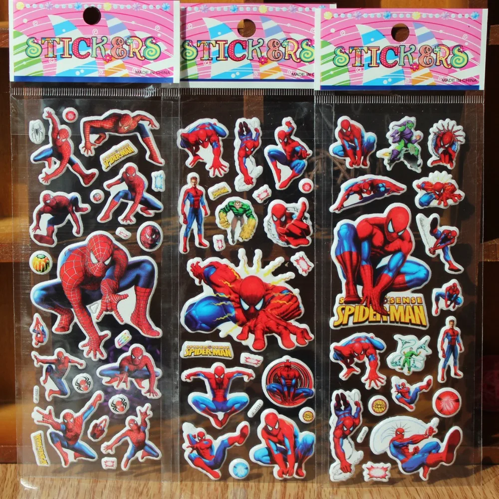 Buy wholesale 10pcs/lot puffy stickers Spiderman