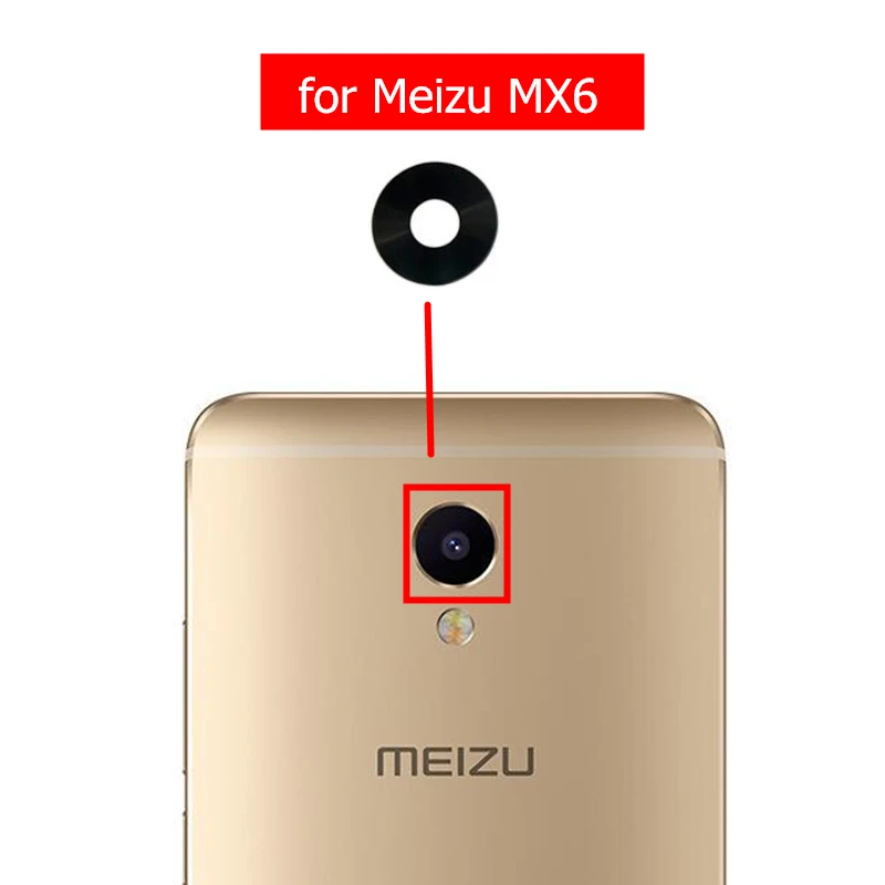

2pcs for Meizu MX6 Camera Glass Lens Back Rear Camera Glass Lens with Glue for Meizu MX6 Repair Spare Parts