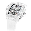 Onola brand transparent plastic watch men women clock 2021 fashion sports casual unique quartz luxury square mens watch