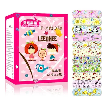 

50Pcs Children Dreathable Waterproof Wound Patch Waterproof Bandage Cartoon Cute Band-Aid Hemostatic Adhesive Medical Band-aid