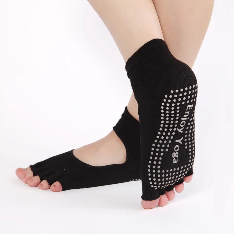 1 pair Women Yoga Socks Non-slip Massage Rubber Fitness Warm Socks Gym Dance Sports Exercise Barefoot Feel Free Size,yoga socks