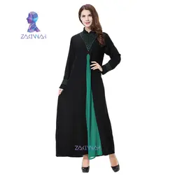 Zakiyyah Повседневное Большие размеры Абаи мусульманское платье Для женщин Новый Исламская одежда Халаты арабских взрослой одежды Турции