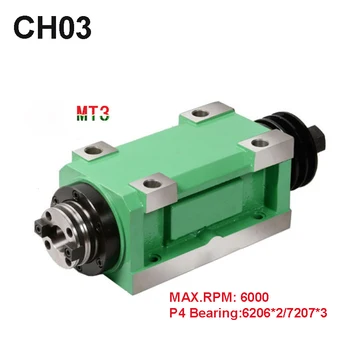 

New Arrival CH03 MT3 Spindle Taper Chuck 1.5KW Power Head Power Unit Machine Tool Spindle Max.RPM 6000rpm for Milling Machine