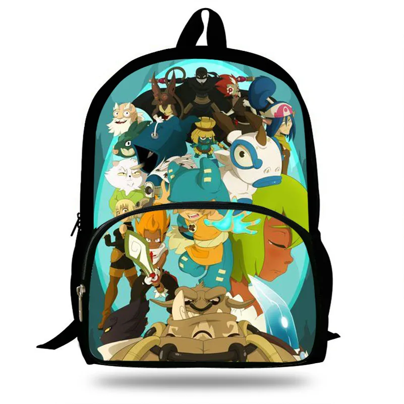 16 дюймовый шпилька для игры Wakfu принт рюкзак девочек подростков Комплекты с